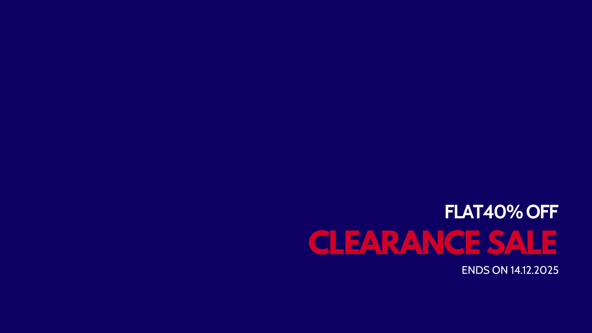 CLEARANCE SALE