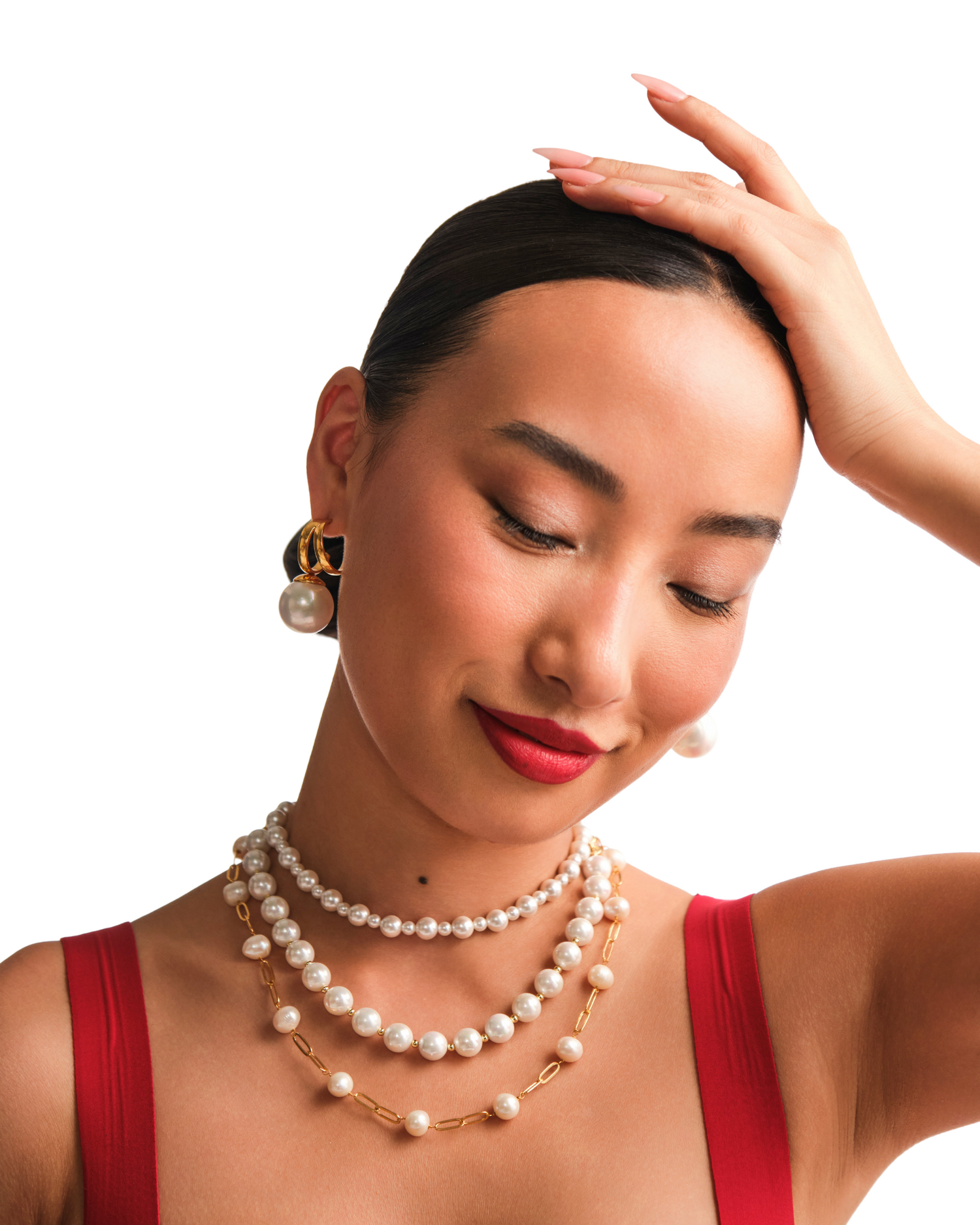 Dainty Linked Pearl Chain