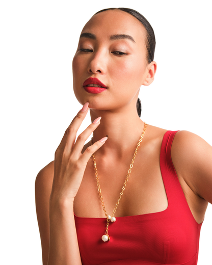 Tri-Pearl Linked Chain