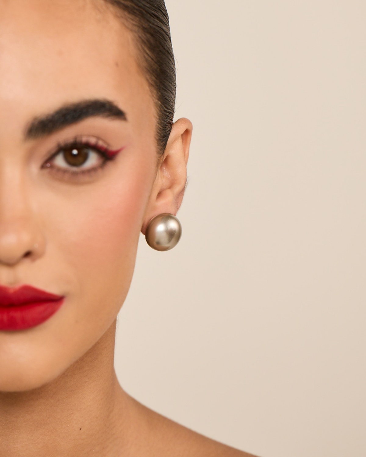20mm Pearl Studs - Silver