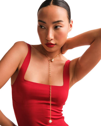 Tri-Pearl Linked Chain