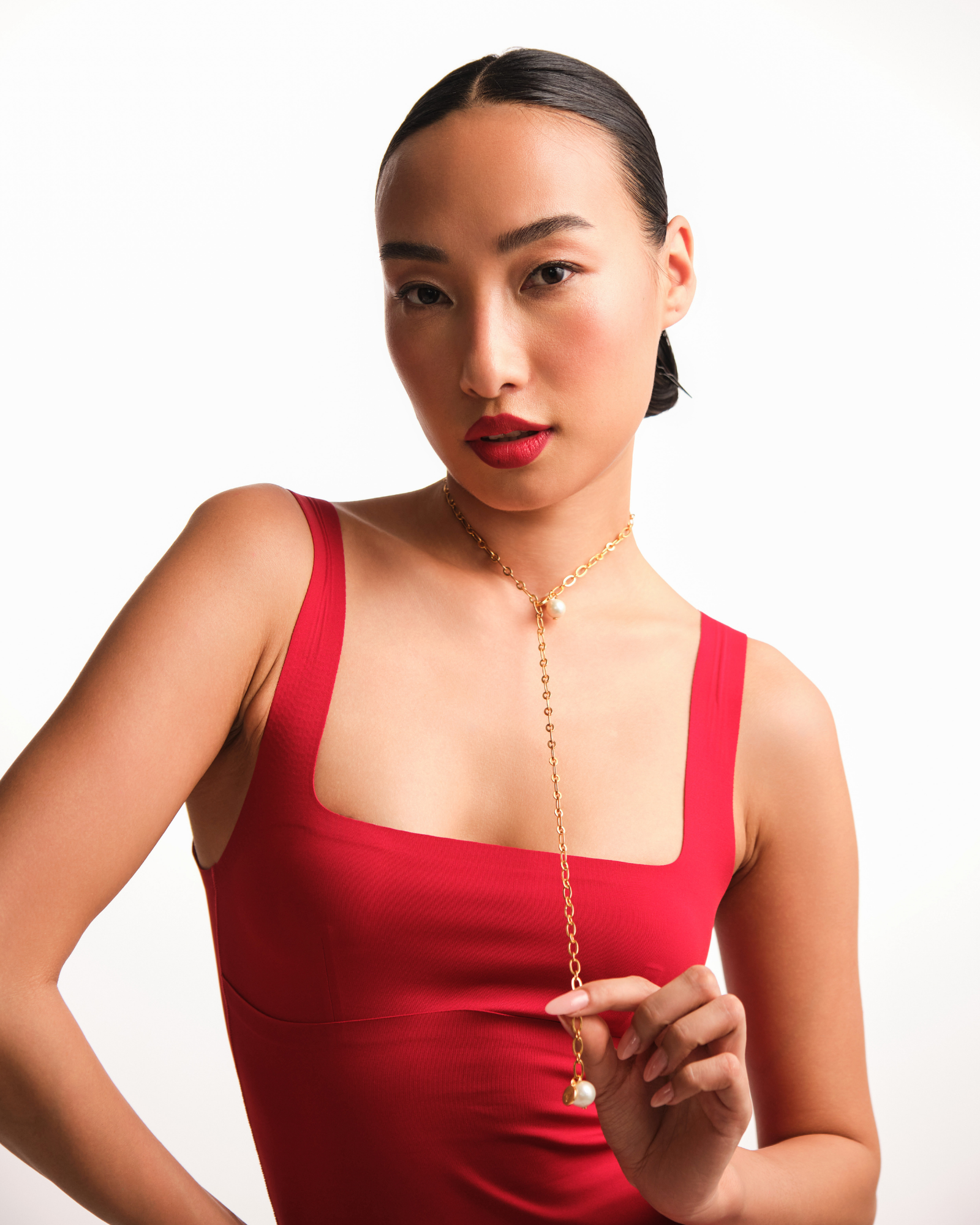 Tri-Pearl Linked Chain