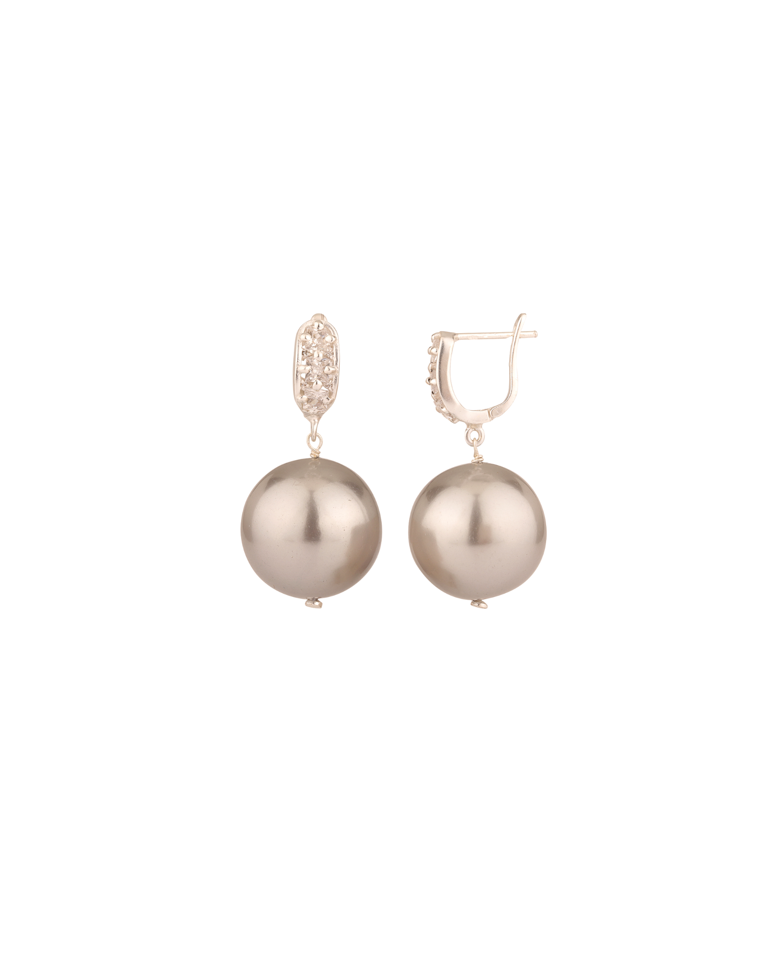 Glam Hoops - Silver (Silver Pearl)