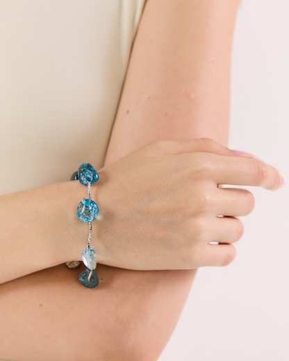 Piped Blue Tumbles Bracelet