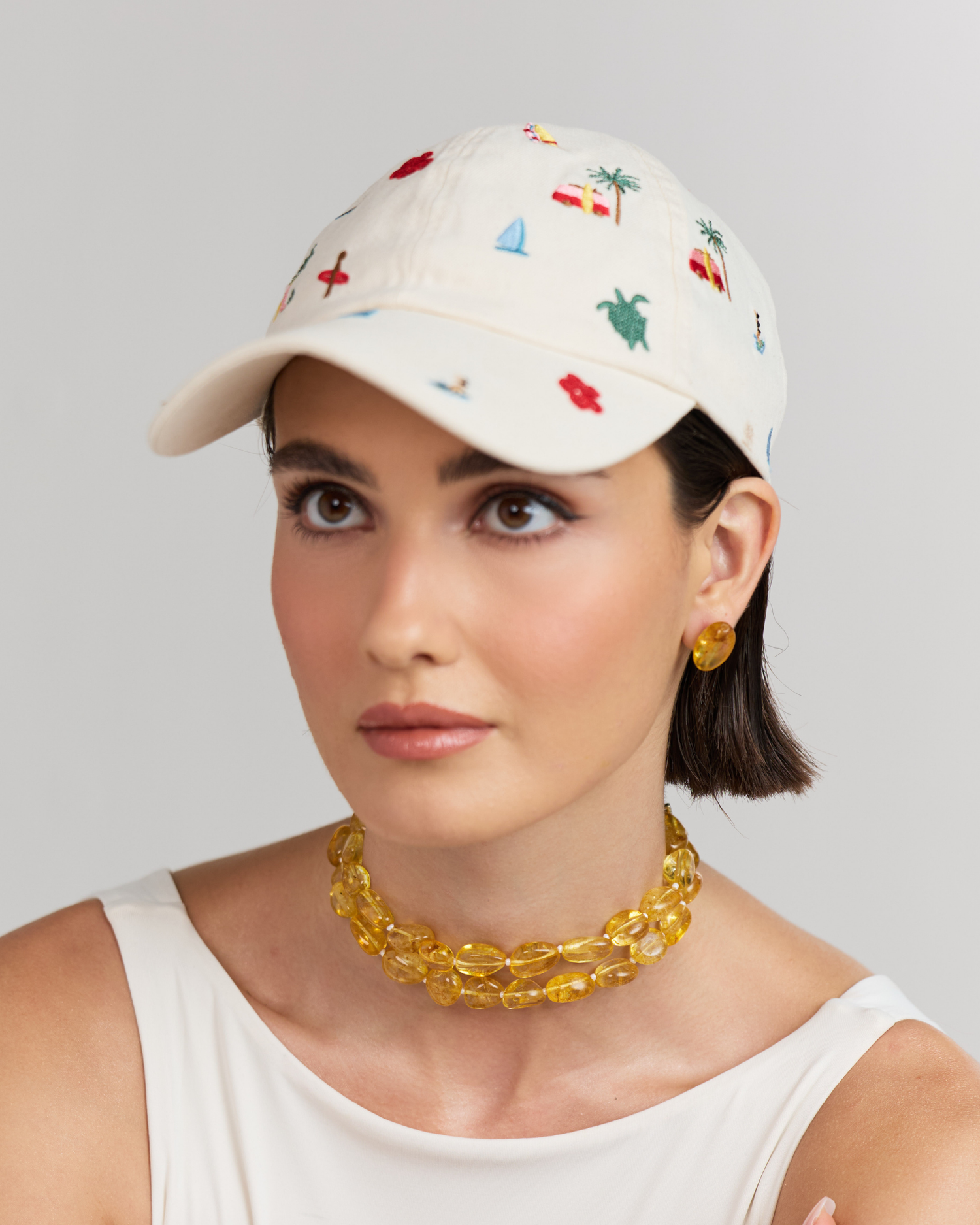 Yellow Tumbles Choker (2 Lines)