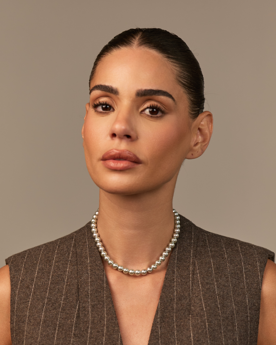 8mm Mini Pearl Necklace (Silver)