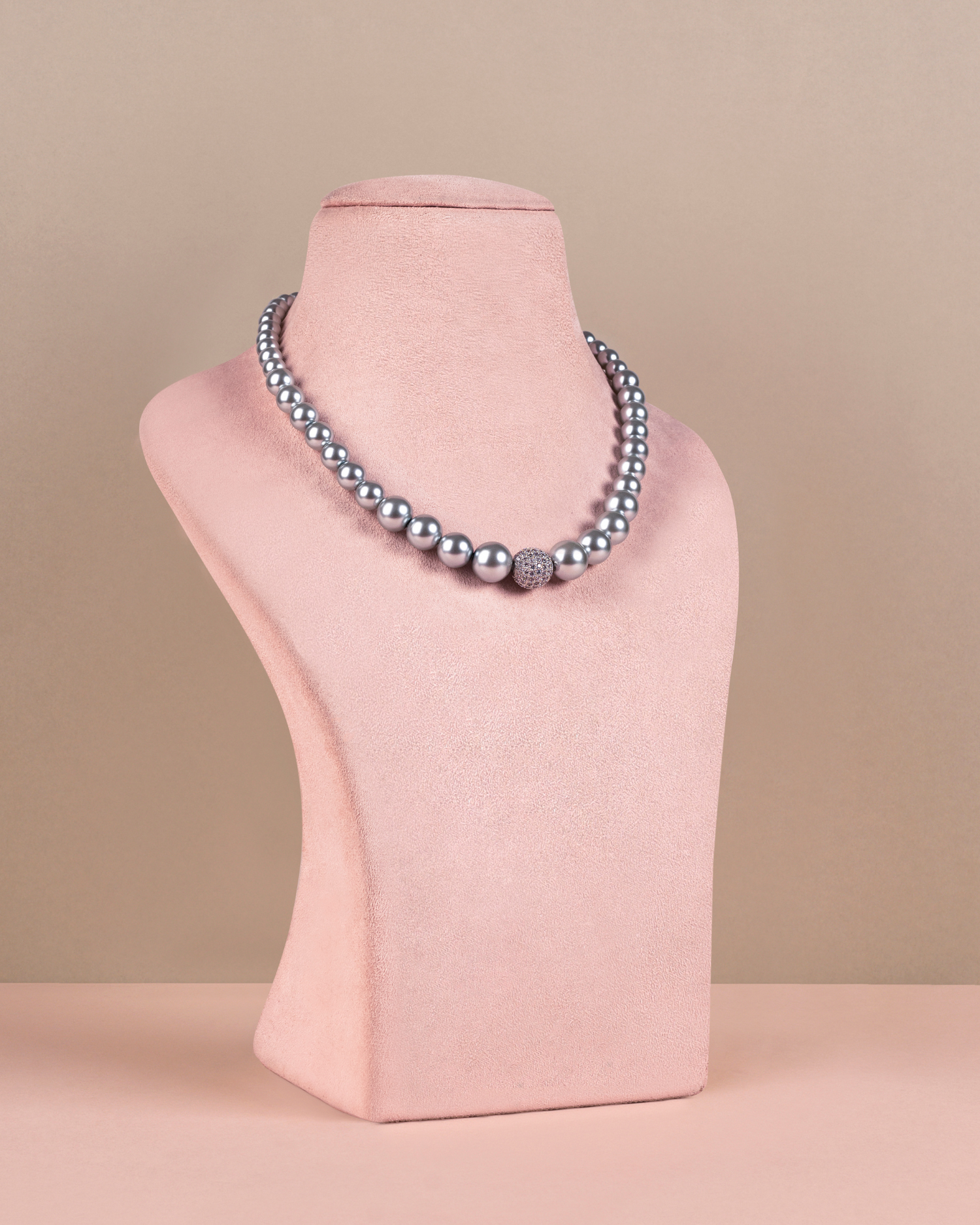 Graded Pearl Single - Silver Swarovski