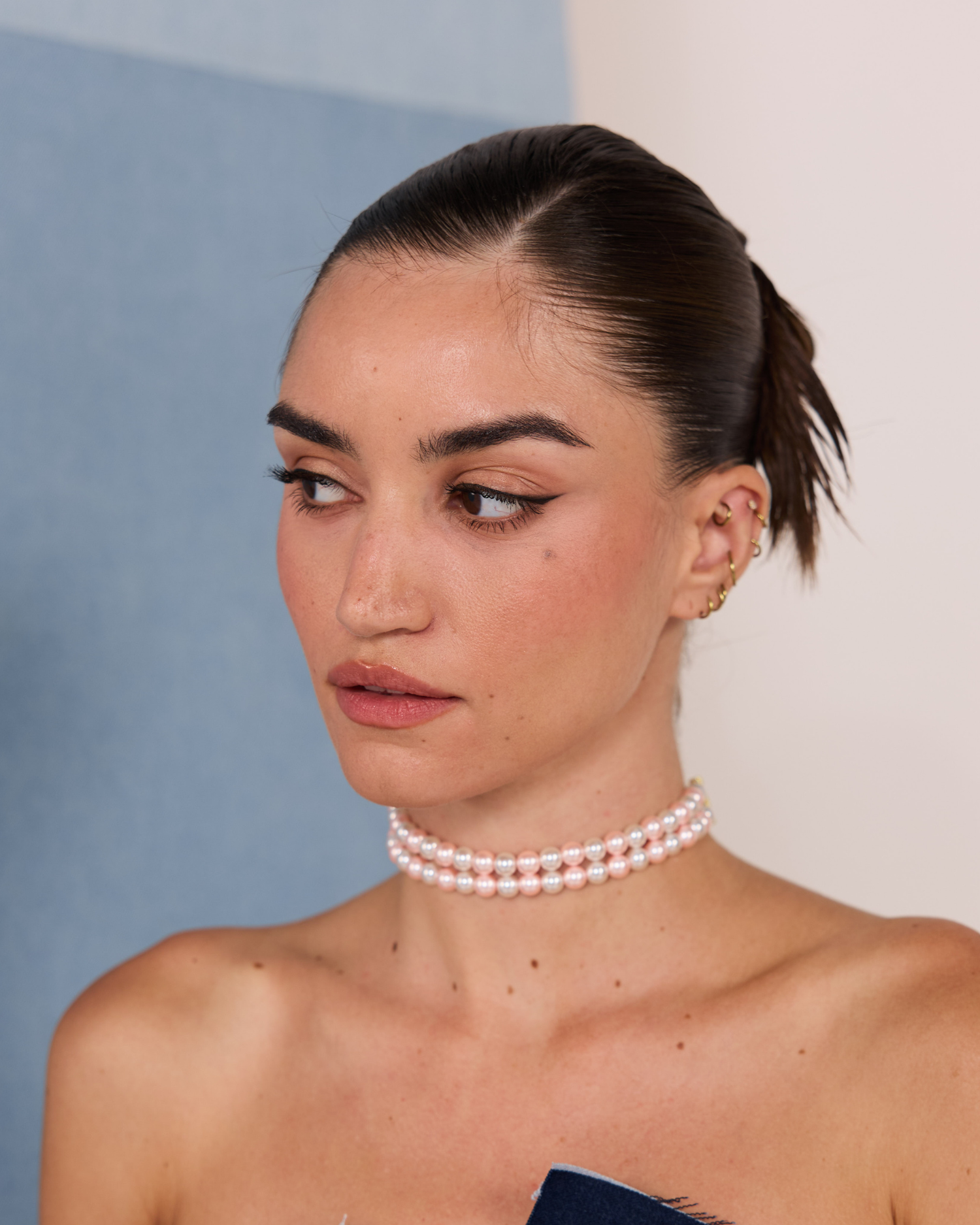 8mm Choker - Candy Pink &amp; White