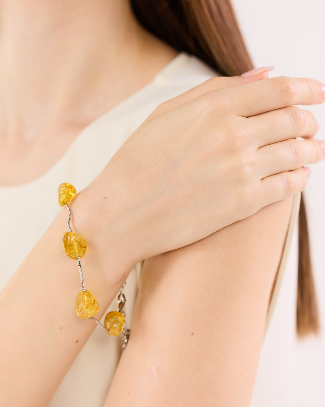 Piped Yellow Tumbles Bracelet