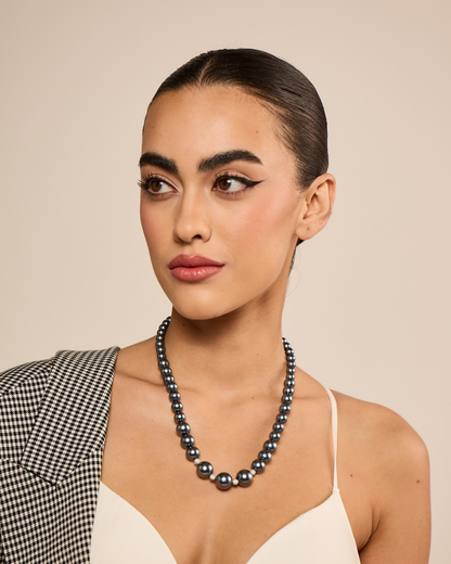 Graded Single - Dark Silver with Swarovski