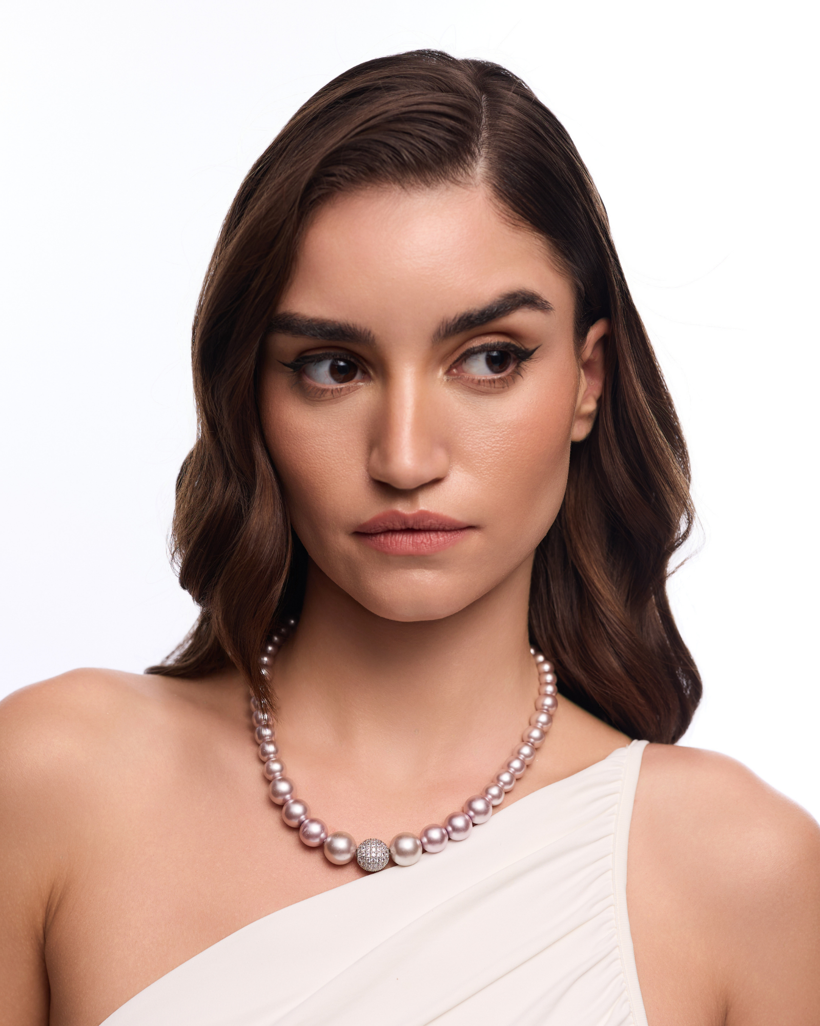 Graded Pearl Single - Purple Swarovski