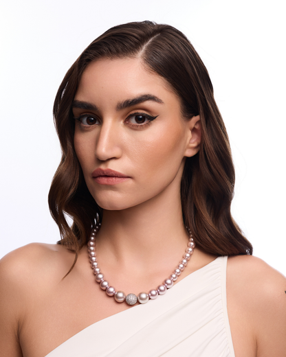 Graded Pearl Single - Purple Swarovski