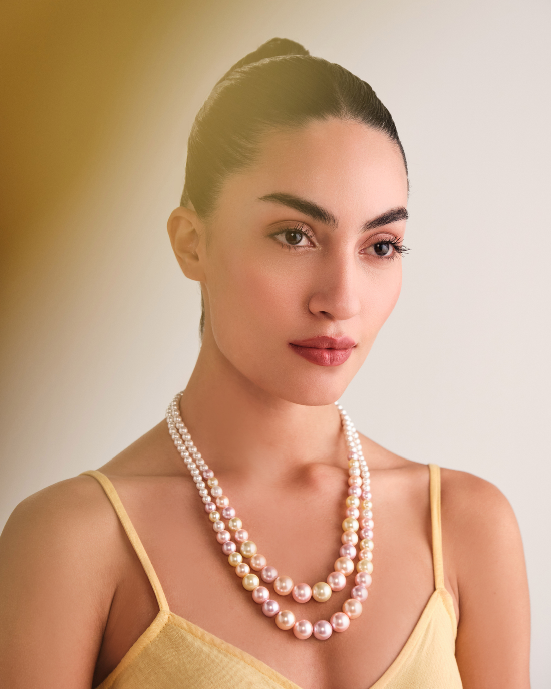 Double Layered Multicoloured Necklace