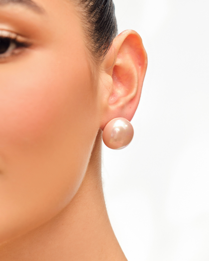 20mm Pearl Studs - Candy Pink