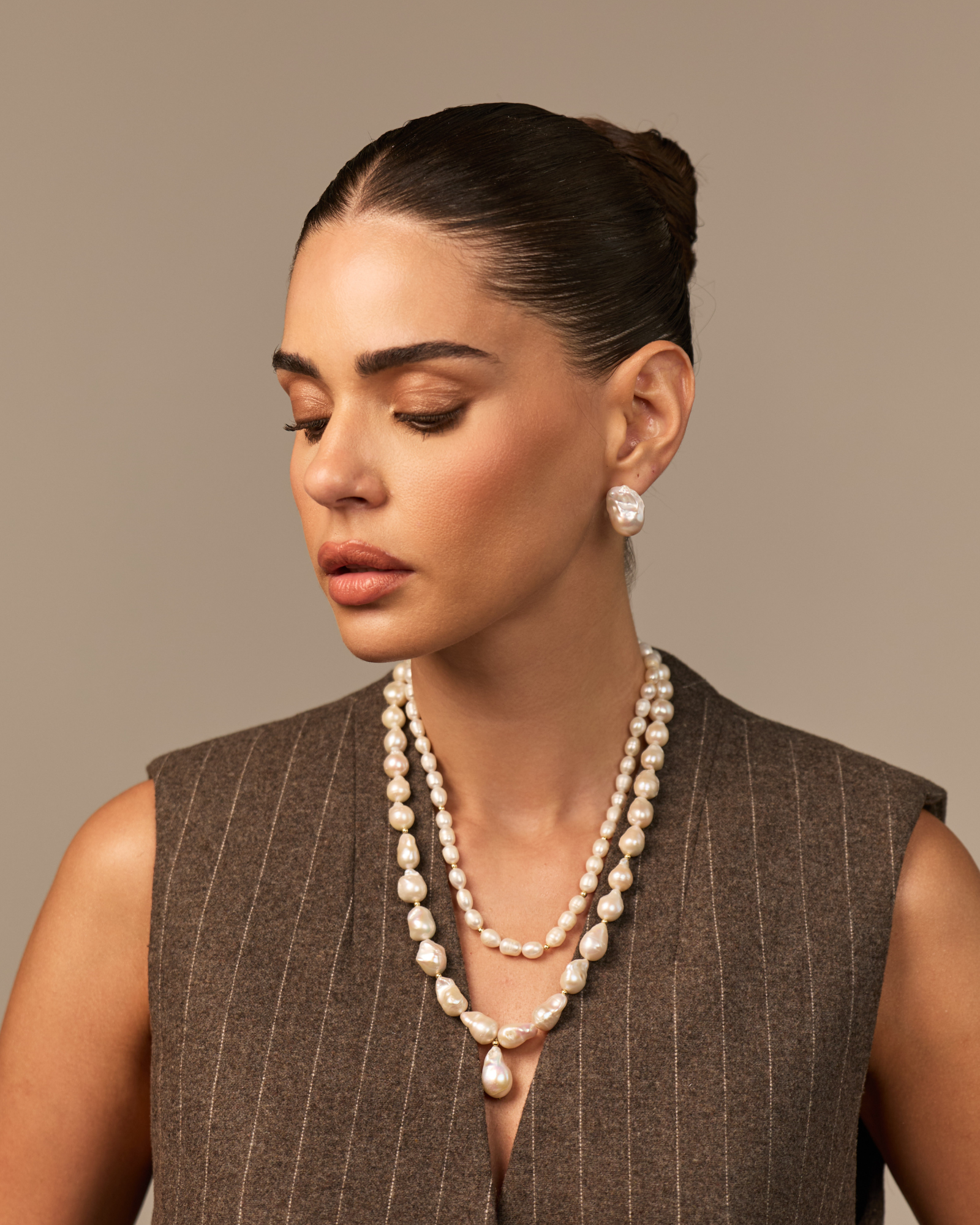 Rice &amp; Baroque with Pearl Droplet