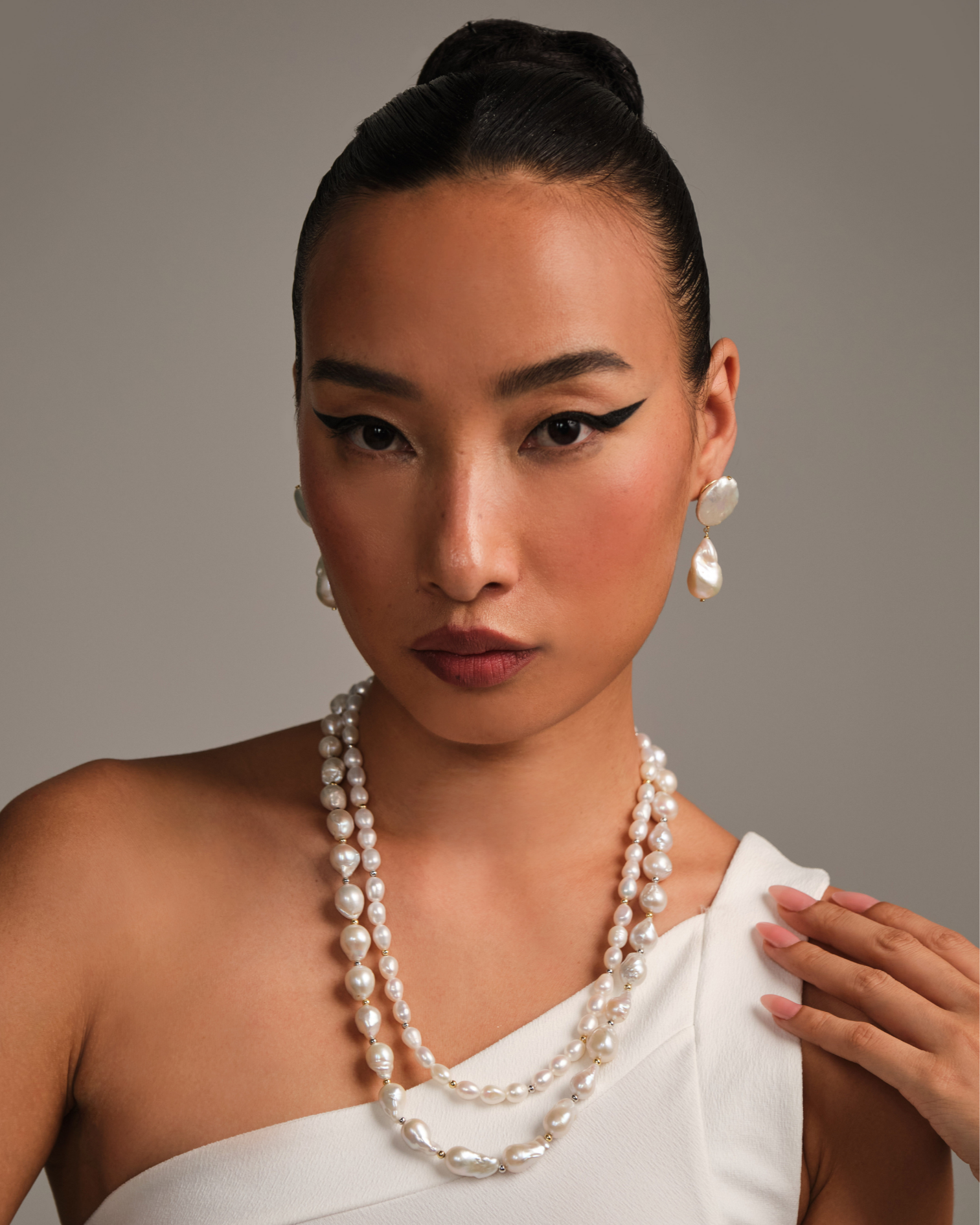 Rice &amp; Baroque Pearl Necklace