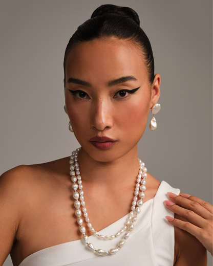 Rice &amp; Baroque Pearl Necklace