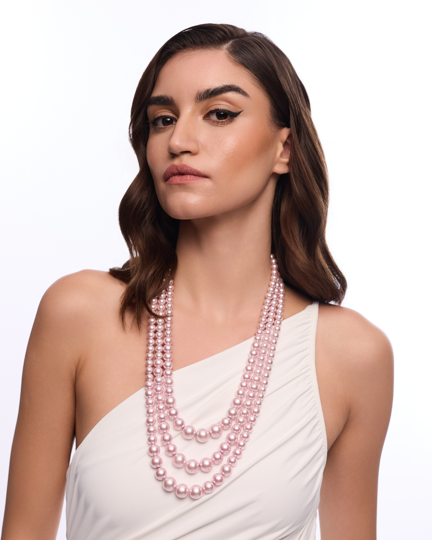 Triple Graded Necklace - Pink