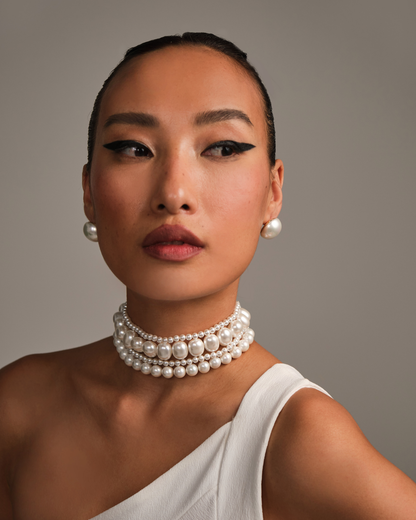 Oval &amp; Round Pearl Choker