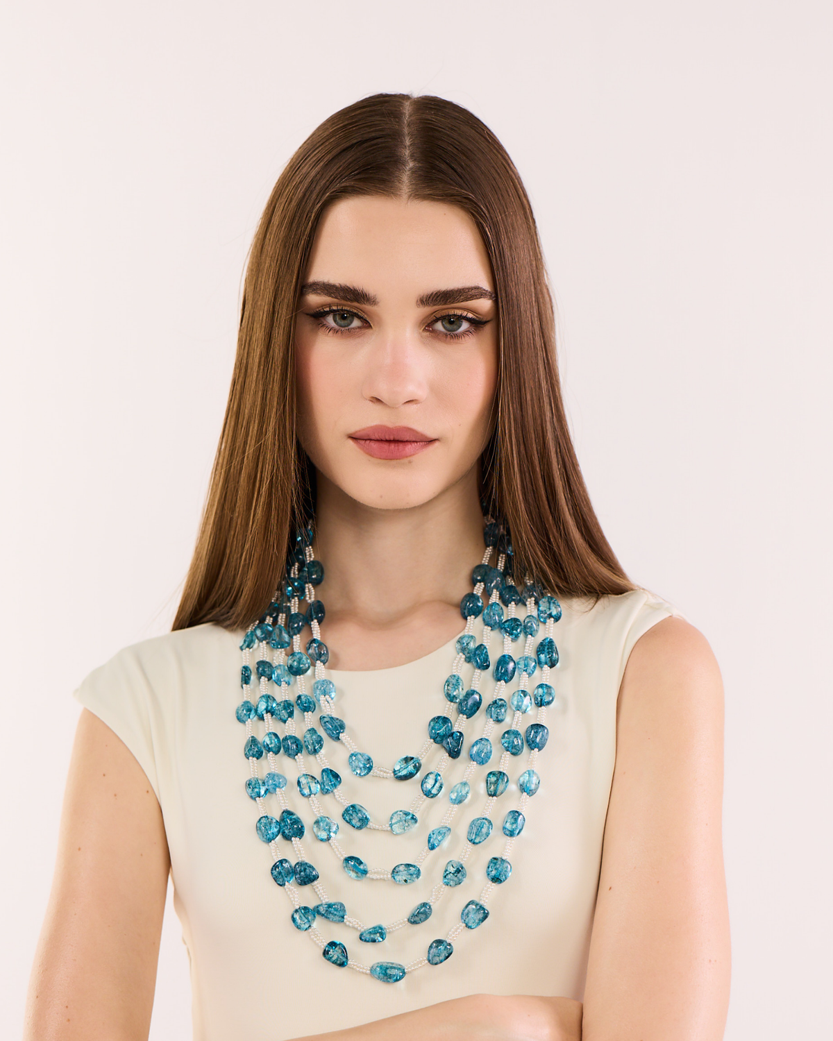 Blue Statement Bunched Tumbles