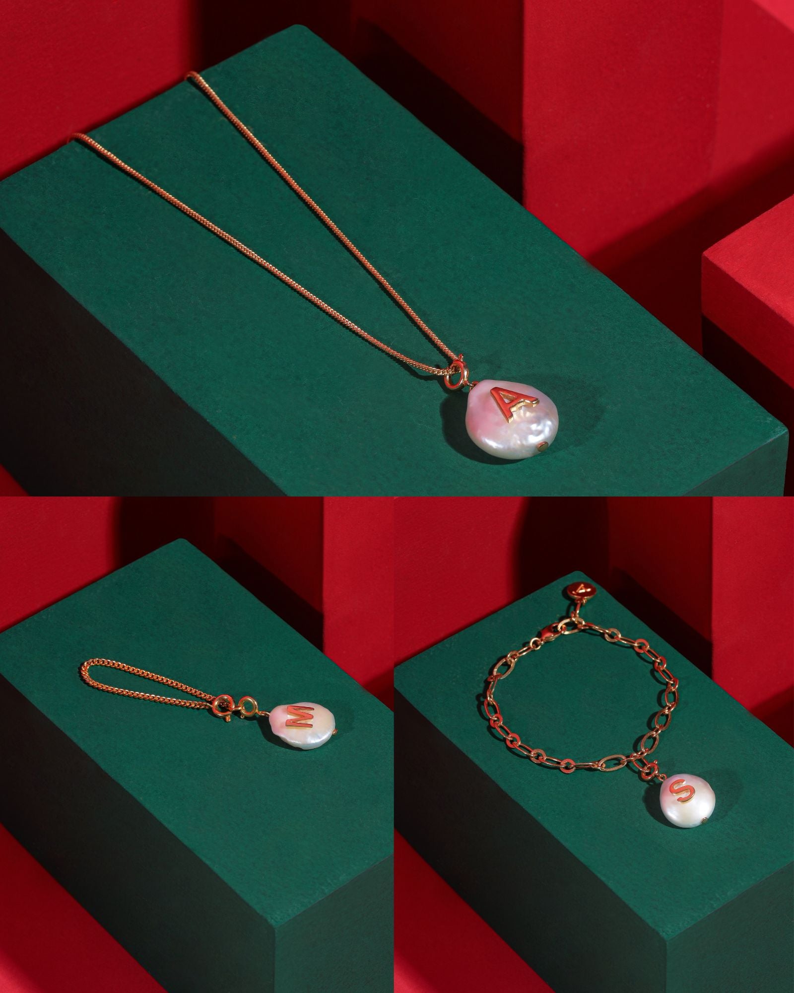 Initial Pearl Chain Set