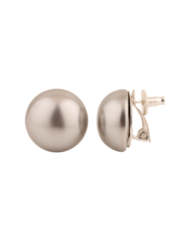 20mm Pearl Studs - Silver