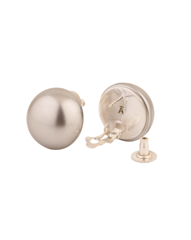20mm Pearl Studs - Silver