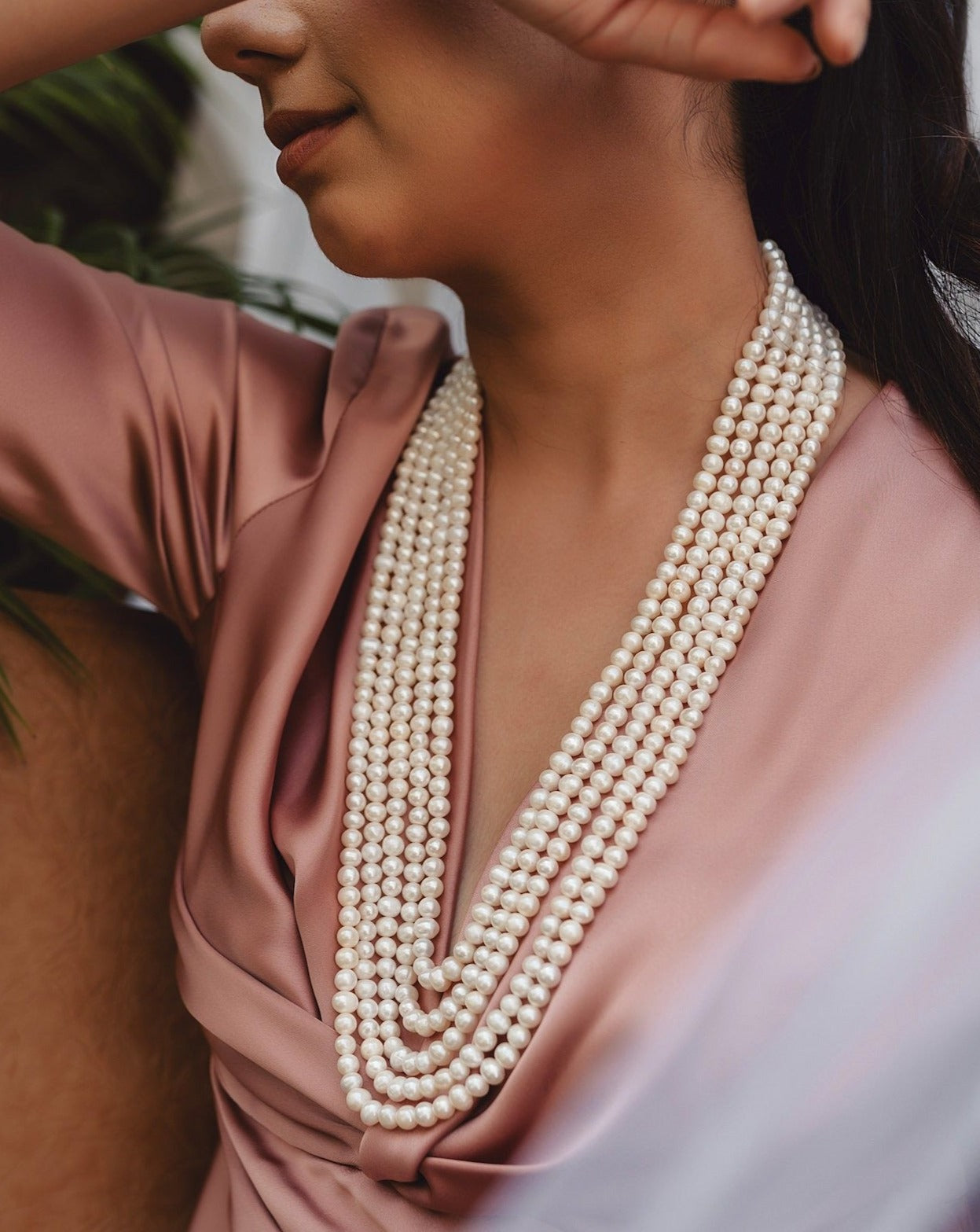 Classic Pearl Layered Necklace - Anaash