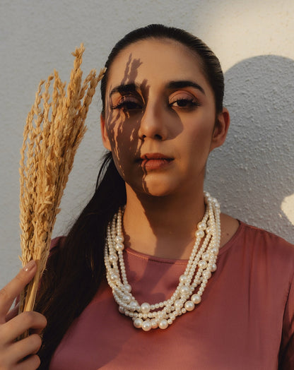 Mixed White Necklace - Anaash